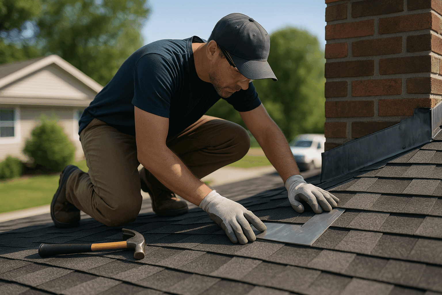 Roofer performing roof inspection to extend roof lifespan